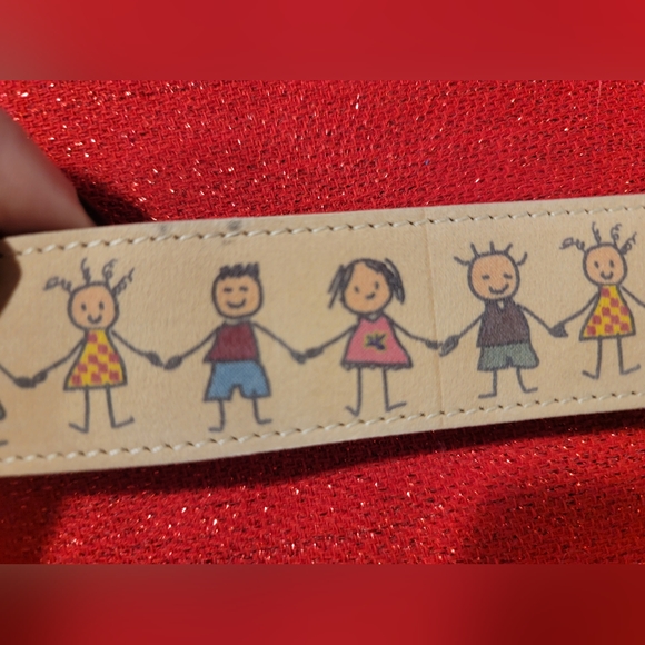 Vintage Little Children Holding Hands Design Belt, Made in the USA, SZ XL - Picture 8 of 9